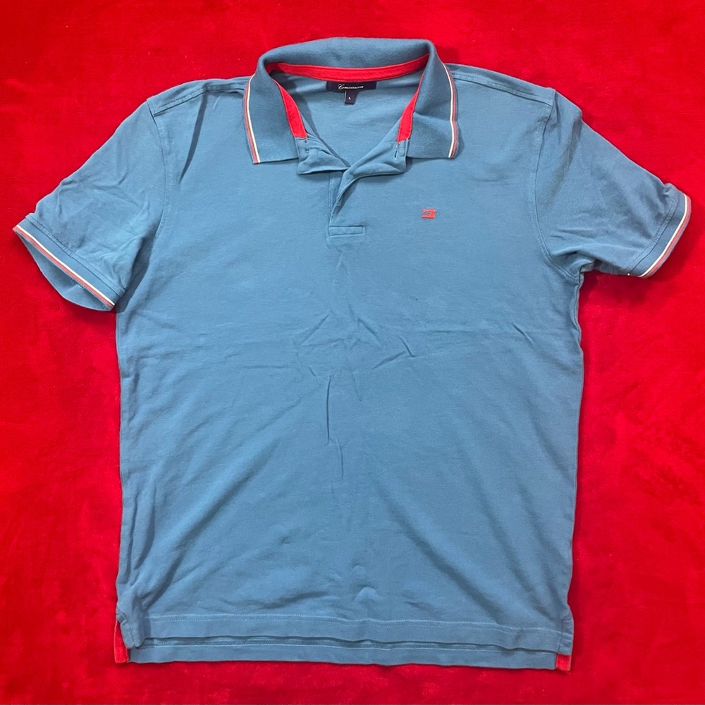 Camicissima Men's Short Sleeve Pullover Collared Blue Polo Shirt Size: L